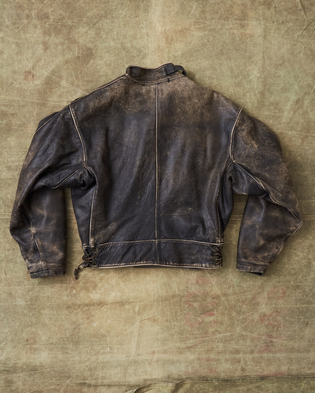 Vintage Swedish Army Dispatch Riders Leather Jacket