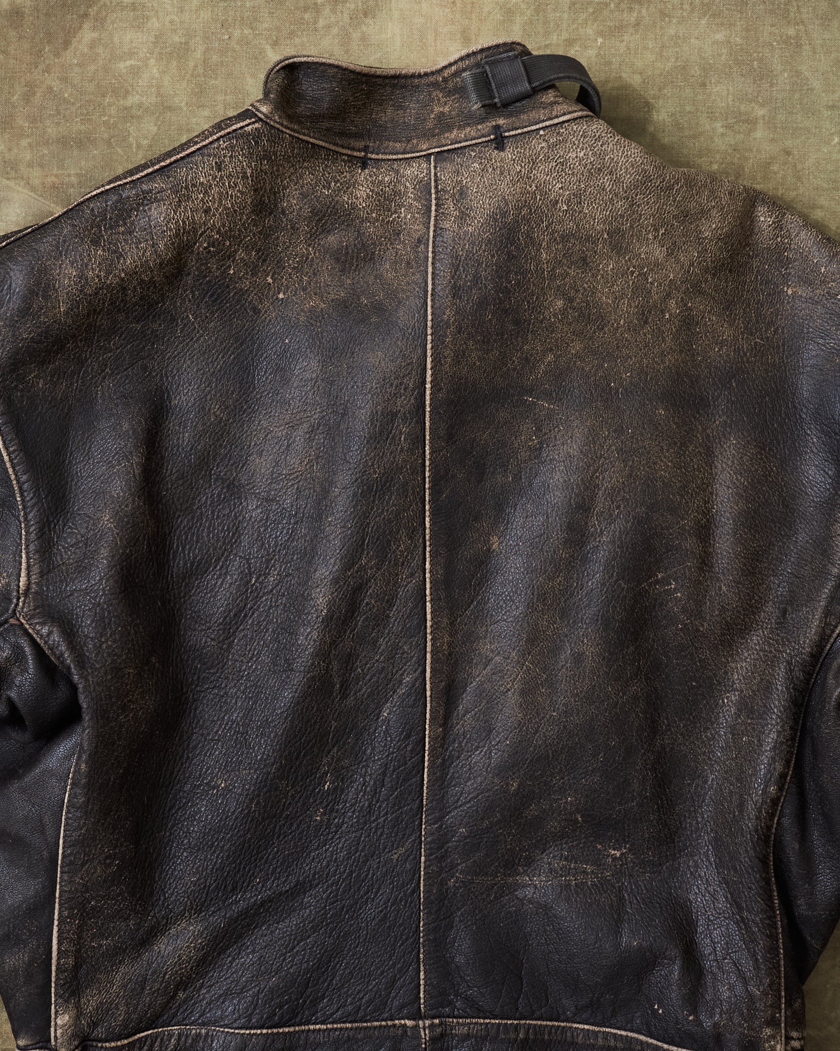 Vintage Swedish Army Dispatch Riders Leather Jacket