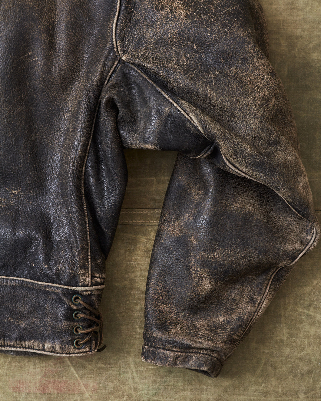 Vintage Swedish Army Dispatch Riders Leather Jacket