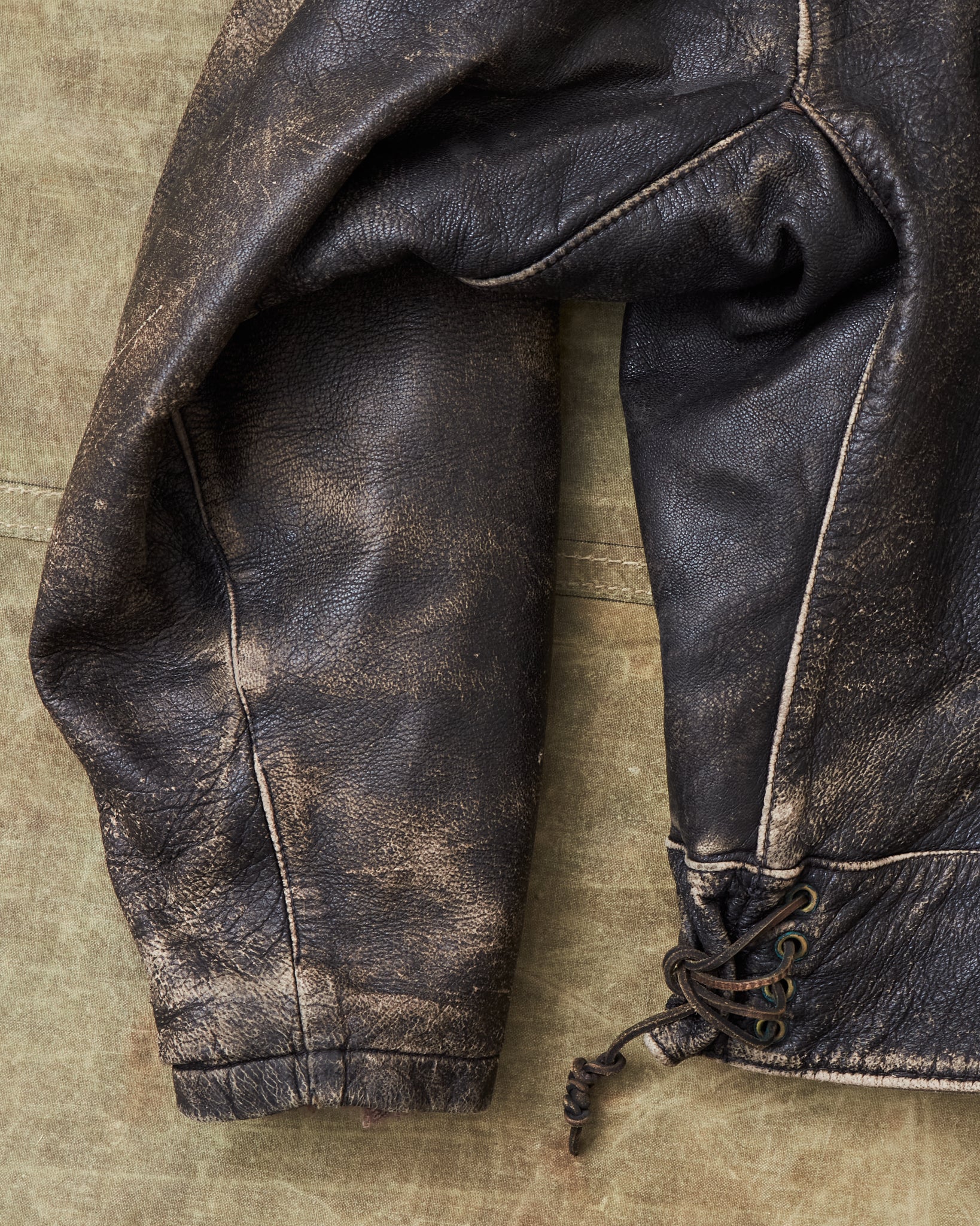 Vintage Swedish Army Dispatch Riders Leather Jacket