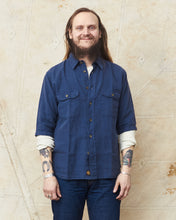 Indigofera Delray Shirt Linen Canvas Mood Indigo