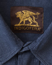 Indigofera Delray Shirt Linen Canvas Mood Indigo