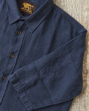 Indigofera Delray Shirt Linen Canvas Mood Indigo