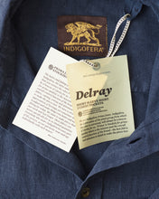 Indigofera Delray Shirt Linen Canvas Mood Indigo