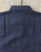 Indigofera Delray Shirt Linen Canvas Mood Indigo