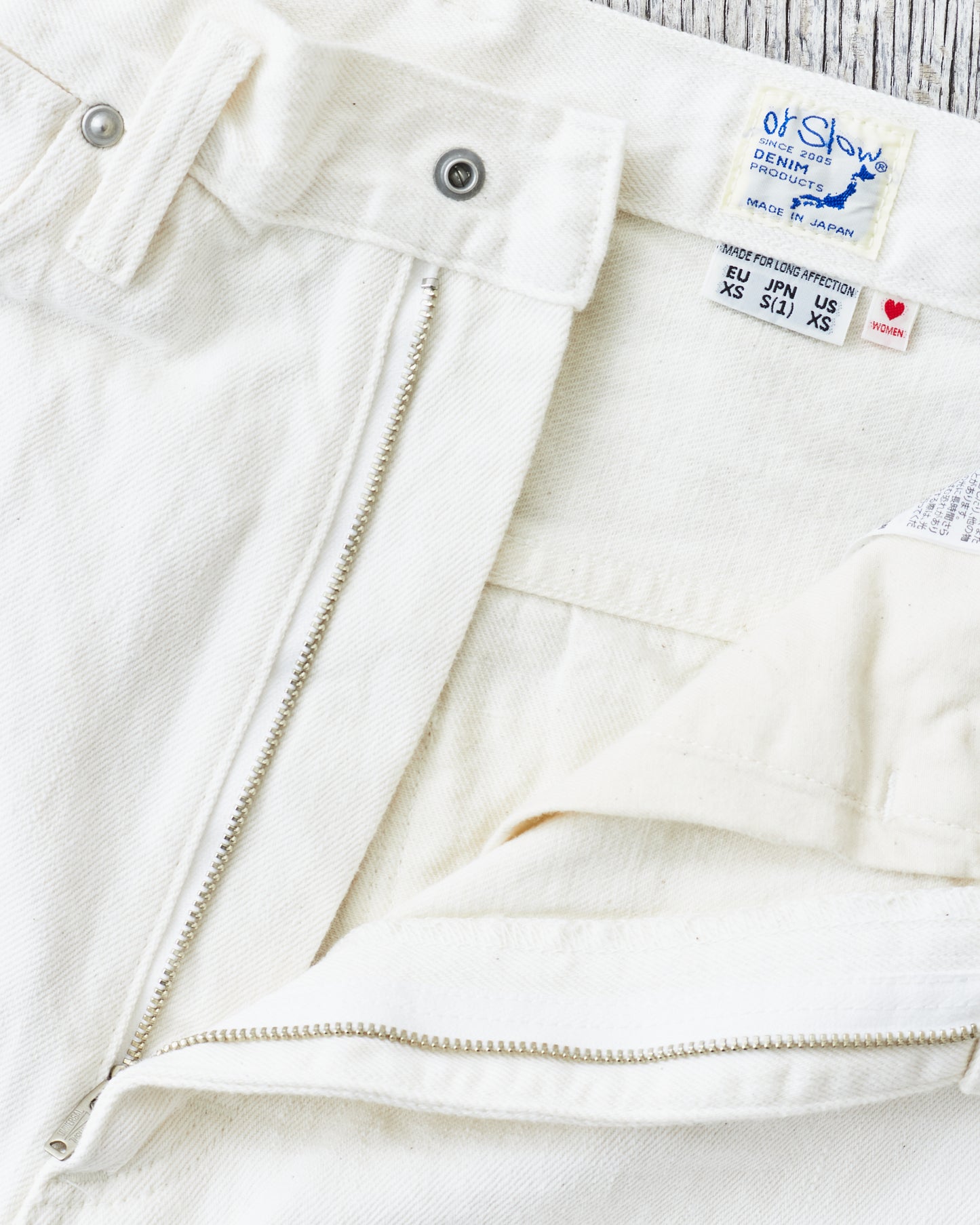 OrSlow Women's Jasmine Curved Seam Jeans White