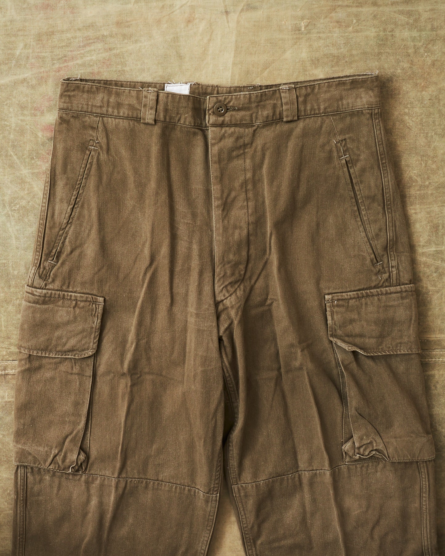Vintage French Army M-47 HBT Twill Cargo Pants