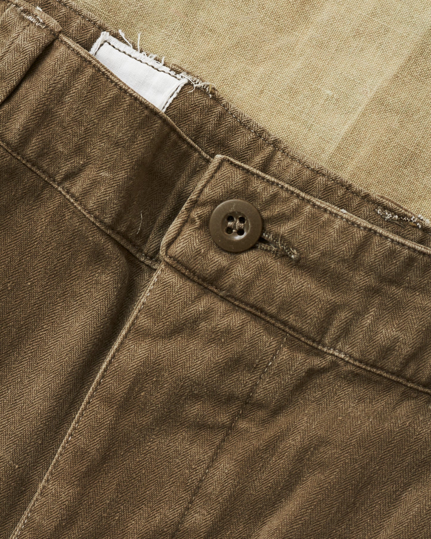Vintage French Army M-47 HBT Twill Cargo Pants