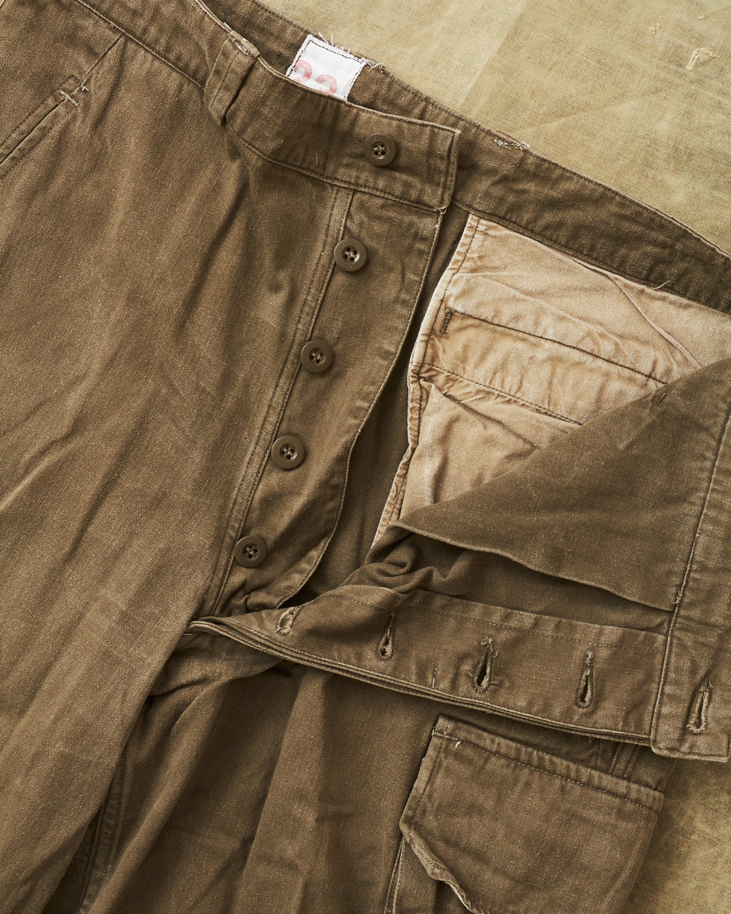 Vintage French Army M-47 HBT Twill Cargo Pants