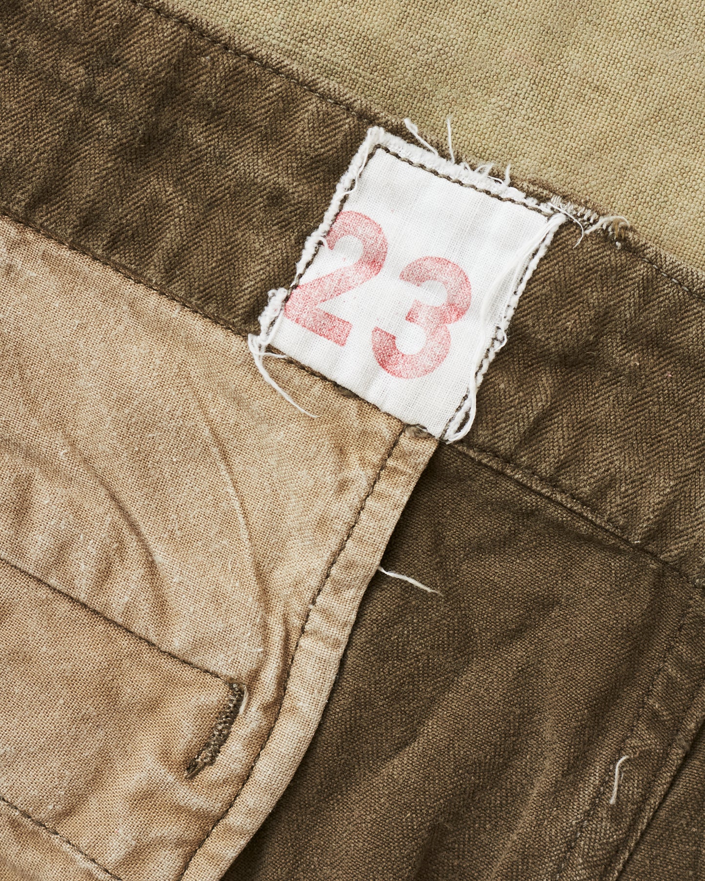 Vintage French Army M-47 HBT Twill Cargo Pants