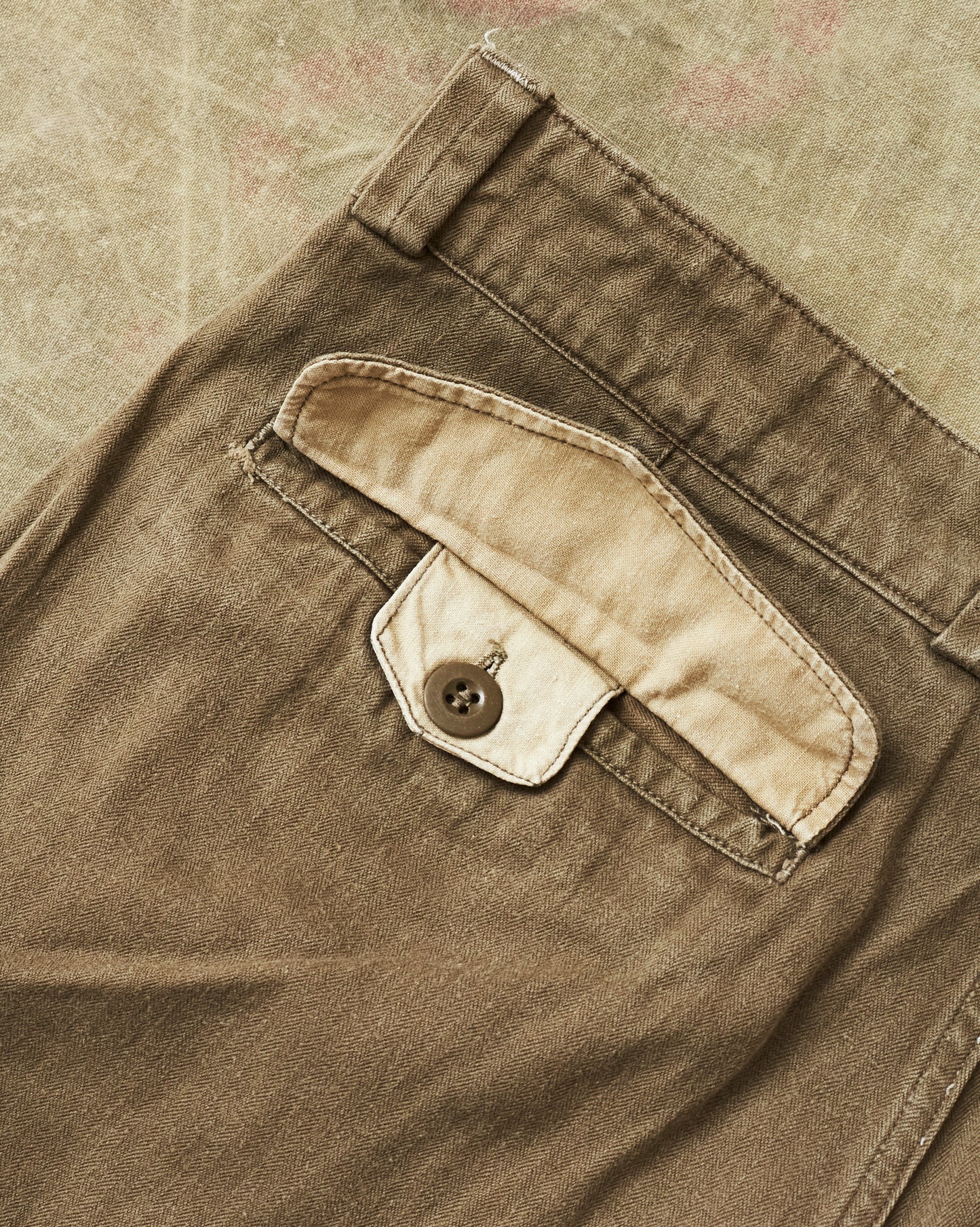Vintage French Army M-47 HBT Twill Cargo Pants