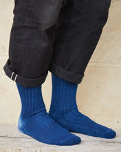 Tender Rib Socks Wool Yarn Achilles' Heel Indigo Dyed