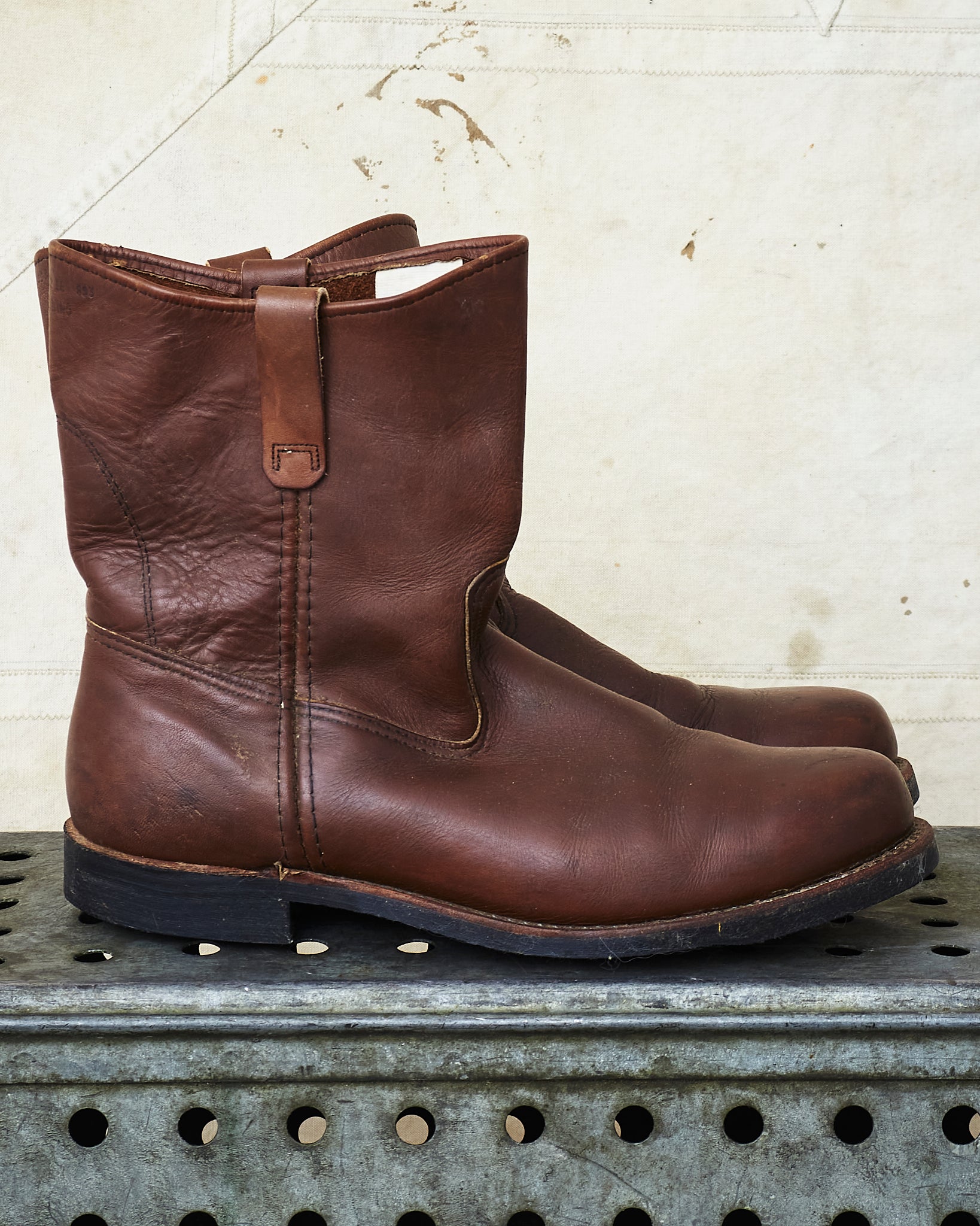 RED WING☆PECOS 00sヴィンテージ☆ 美品 9 1/2 Vintage Red Wing Pecos 1472 Cognac Brown Leather Boots Size 11 D