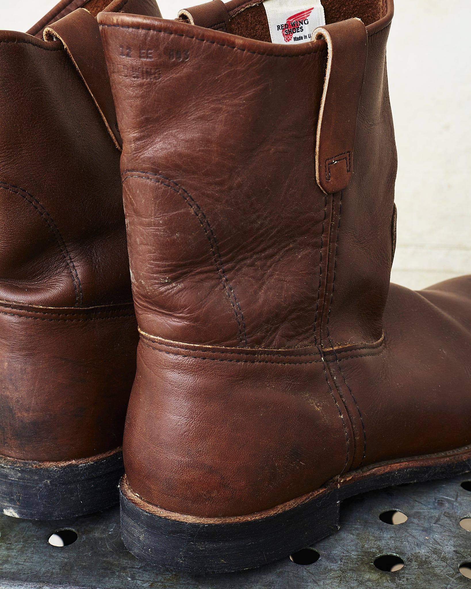 RED WING☆PECOS 00sヴィンテージ☆ 美品 9 1/2 Red Wing Men's 11in. Pecos Pull-On Steel Toe EH Work Boots, Brown