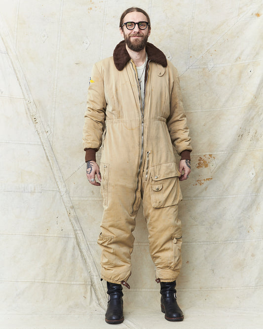 Vintage Swedish Flight Overall Fur Lined Size 2