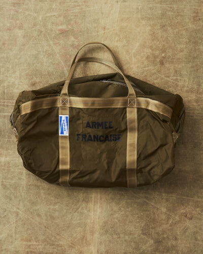 Vintage 1980's French Army Parachute Nylon Duffle Bag