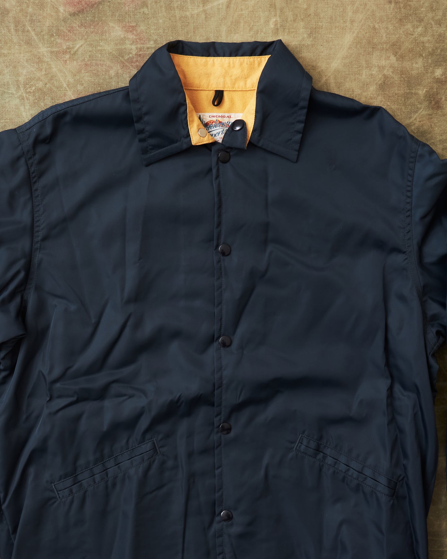 Second Hand Joe McCoy Nylon Coach Jacket Navy Size L