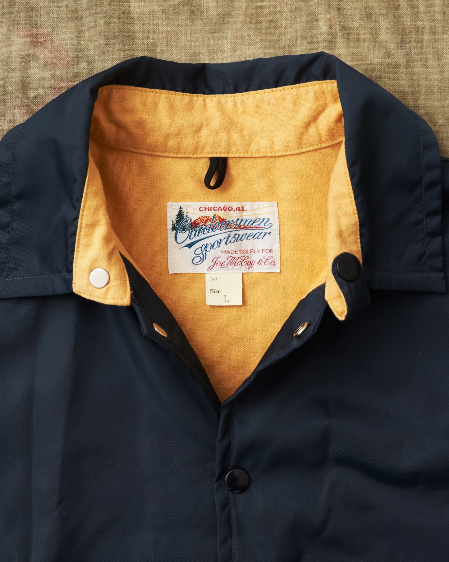 Second Hand Joe McCoy Nylon Coach Jacket Navy Size L