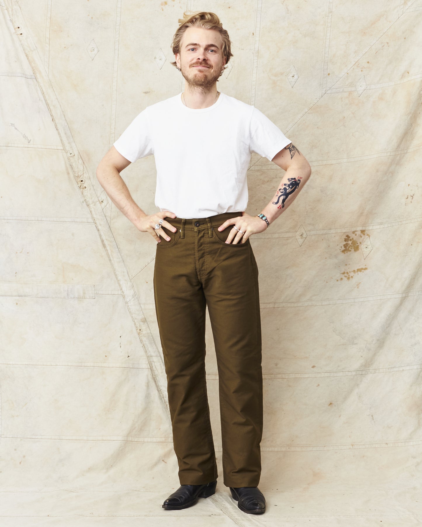 Indigofera Kirk Pants Bedford Dark Olive
