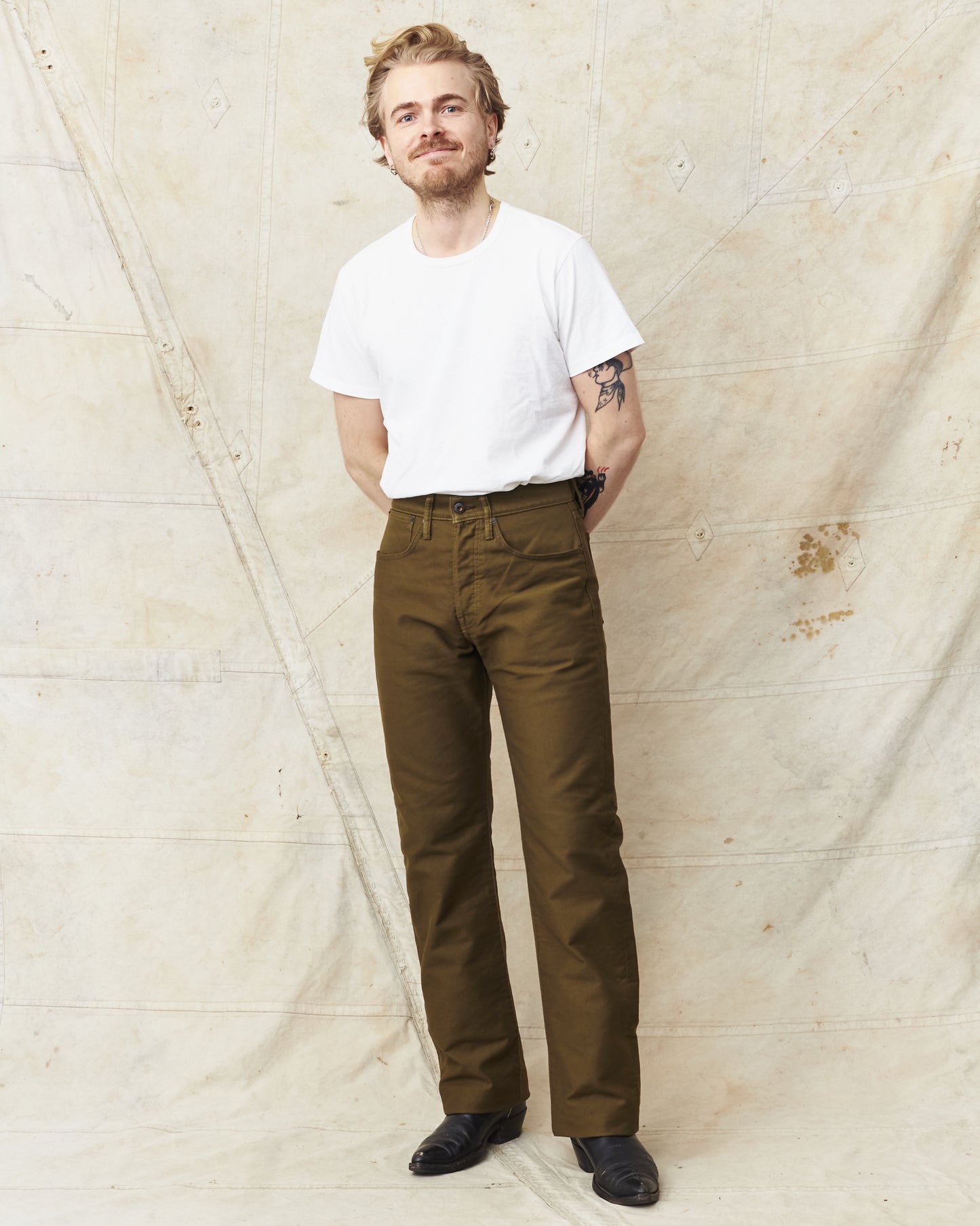 Indigofera Kirk Pants Bedford Dark Olive