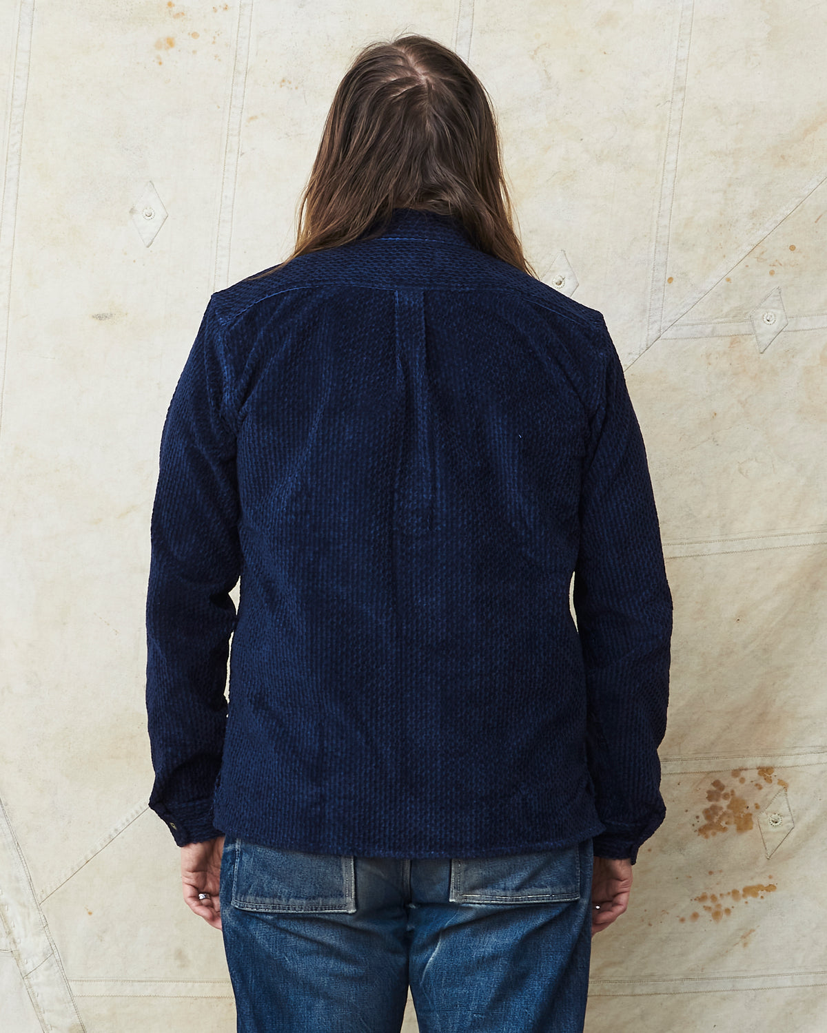 Indigofera Webster Shirt Dobby Corduroy Navy