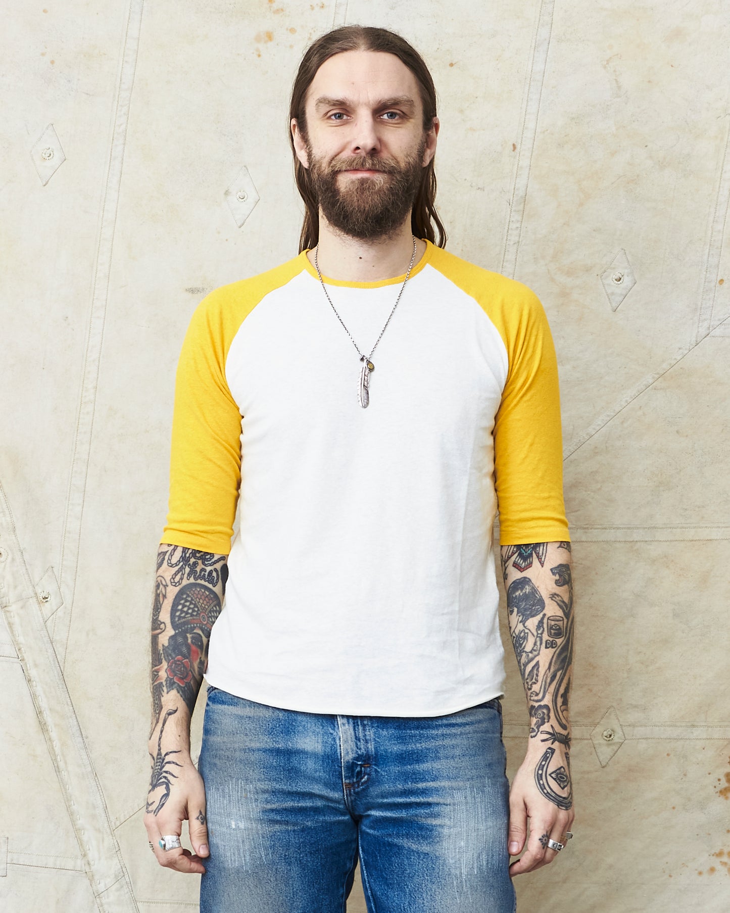 Indigofera Leon Raglan Sweater Hemp / Cotton Cocatoo White / Yellow