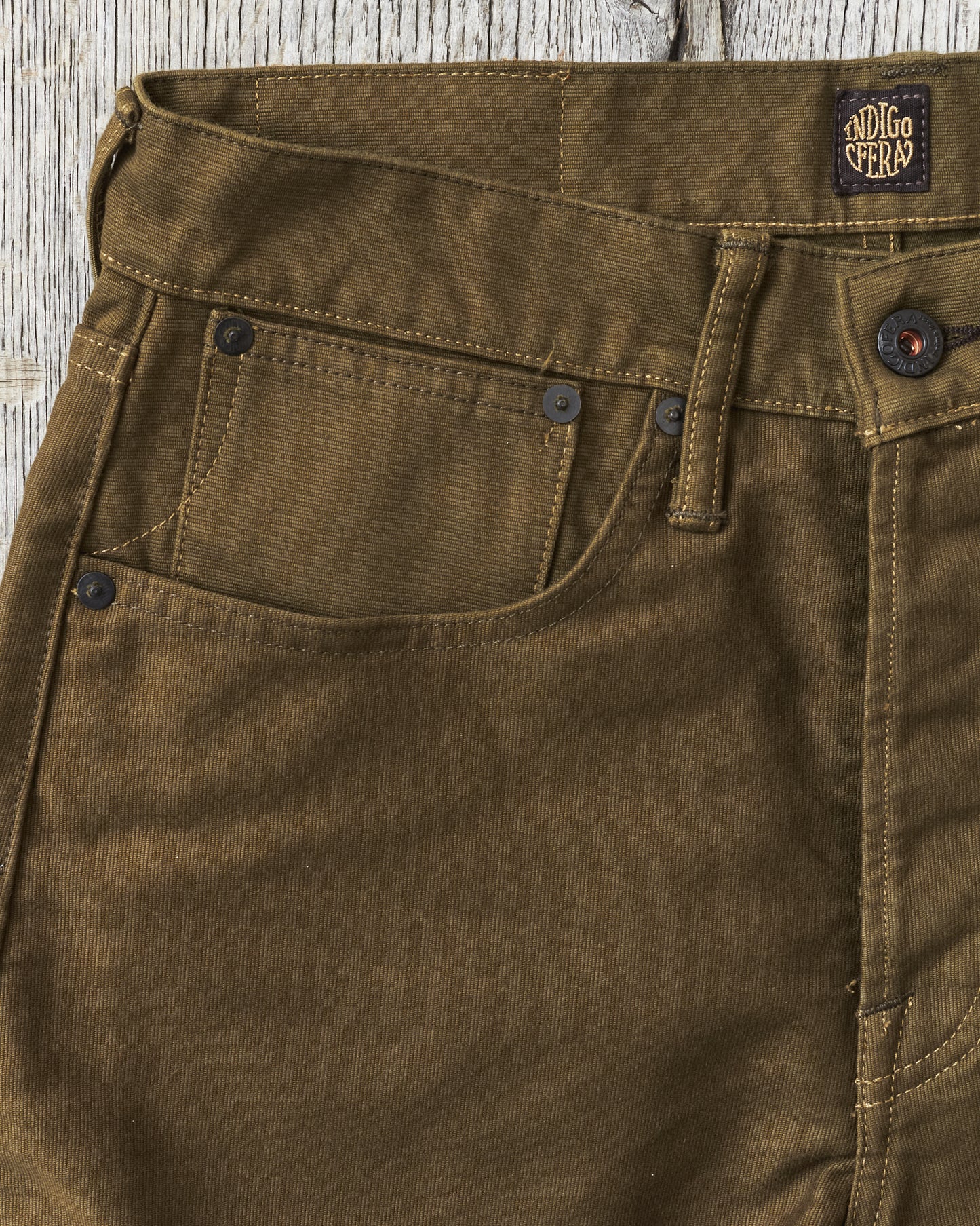 Indigofera Kirk Pants Bedford Dark Olive