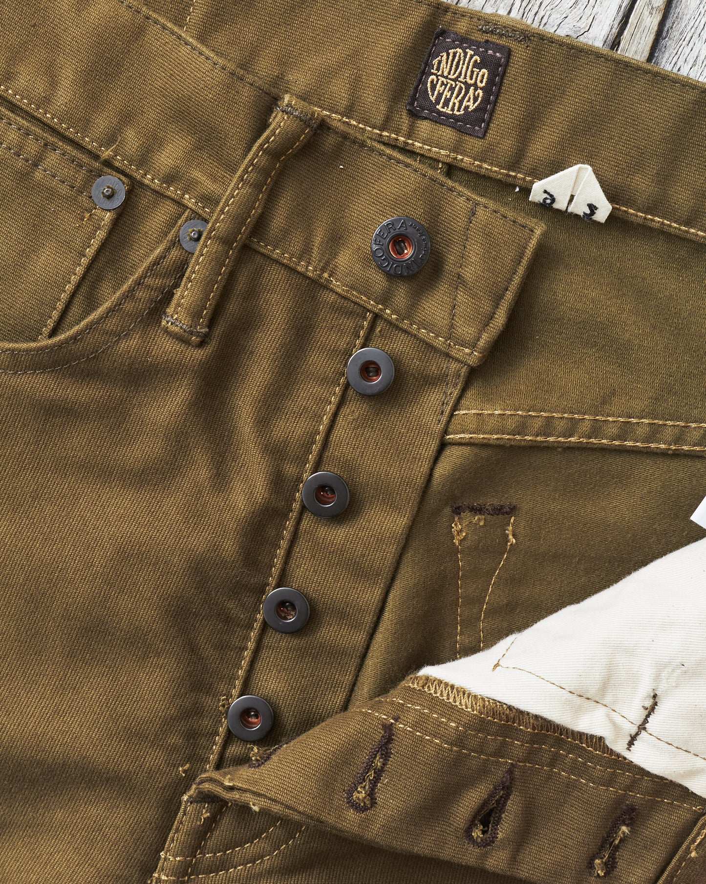 Indigofera Kirk Pants Bedford Dark Olive