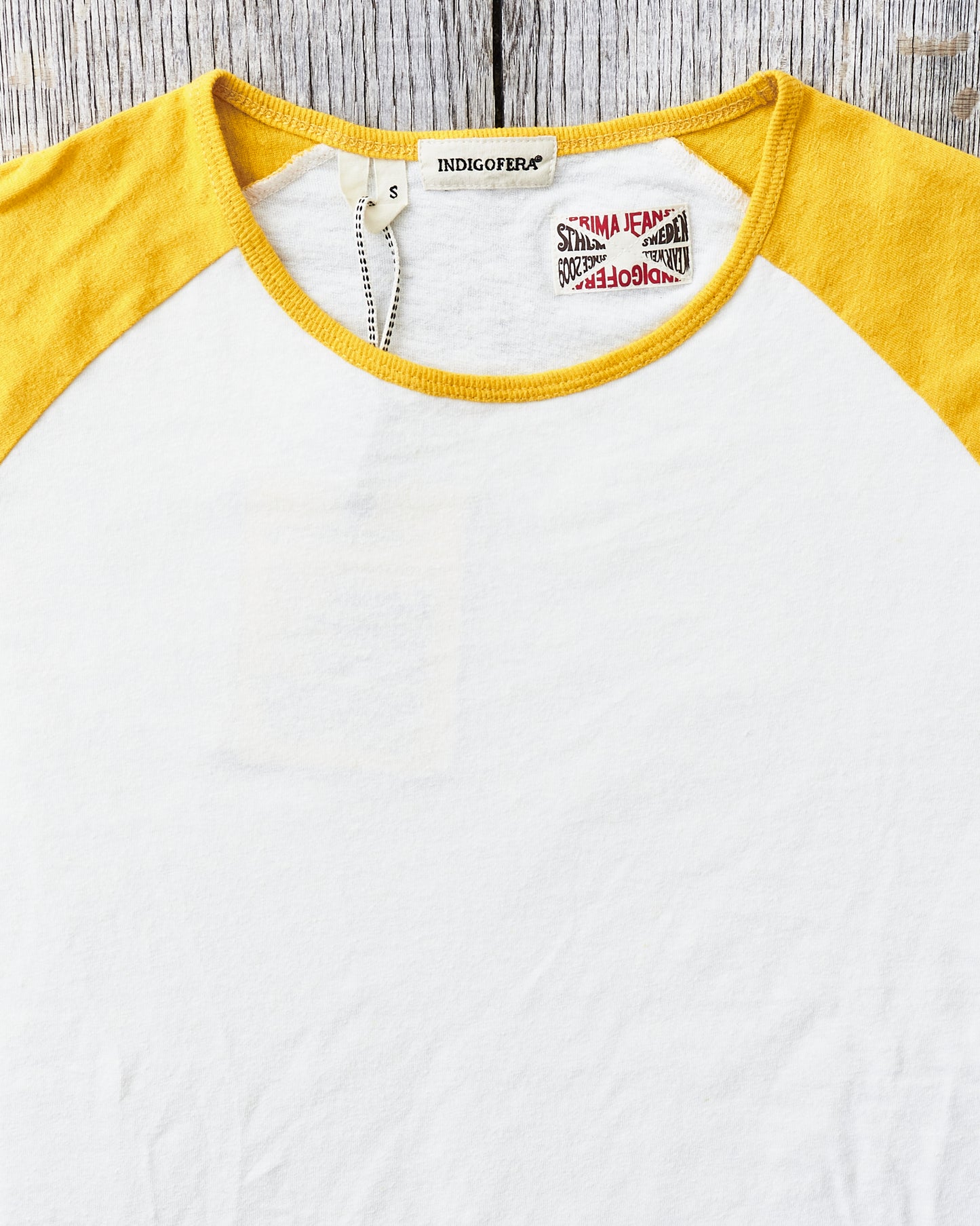 Indigofera Leon Raglan Sweater Hemp / Cotton Cocatoo White / Yellow