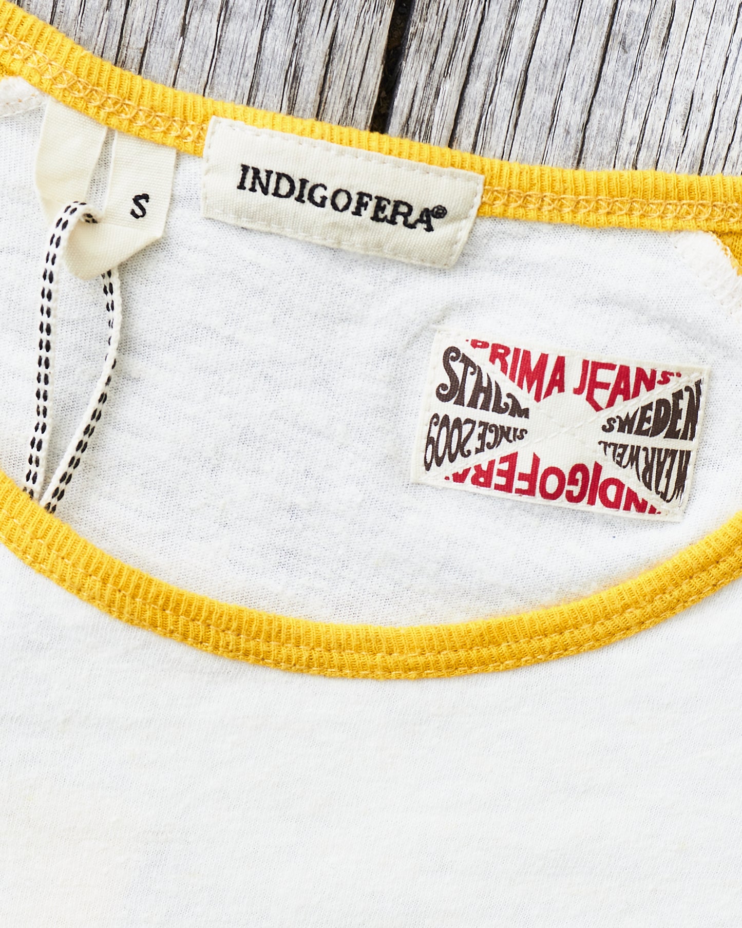 Indigofera Leon Raglan Sweater Hemp / Cotton Cocatoo White / Yellow
