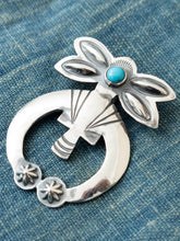 Larry Smith Butterfly Naja Silver Pendant Turquoise NL-0106