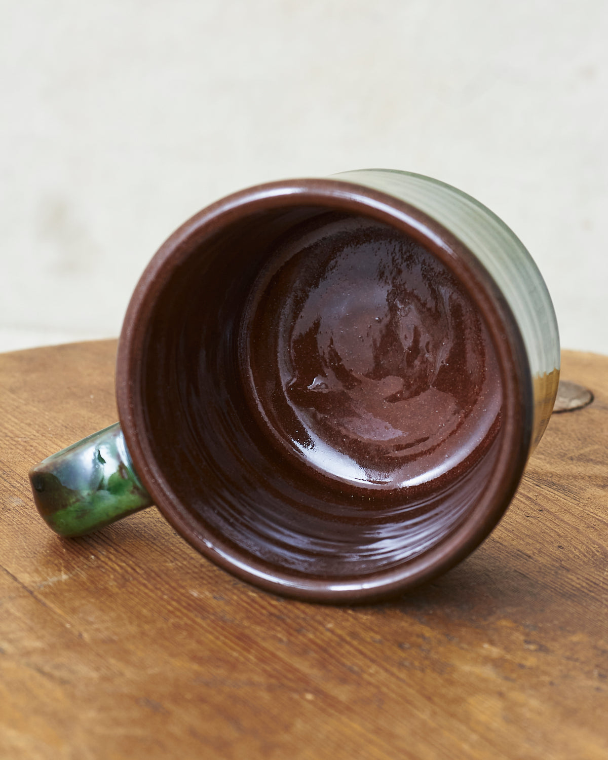Tender Half Height Coffee Mug Green Glaze