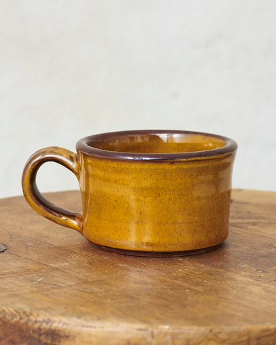 Tender Half Height Coffee Mug Amber Glaze