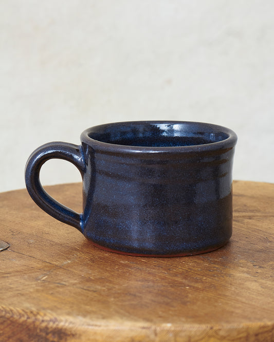 Tender Half Height Coffee Mug Blue Glaze