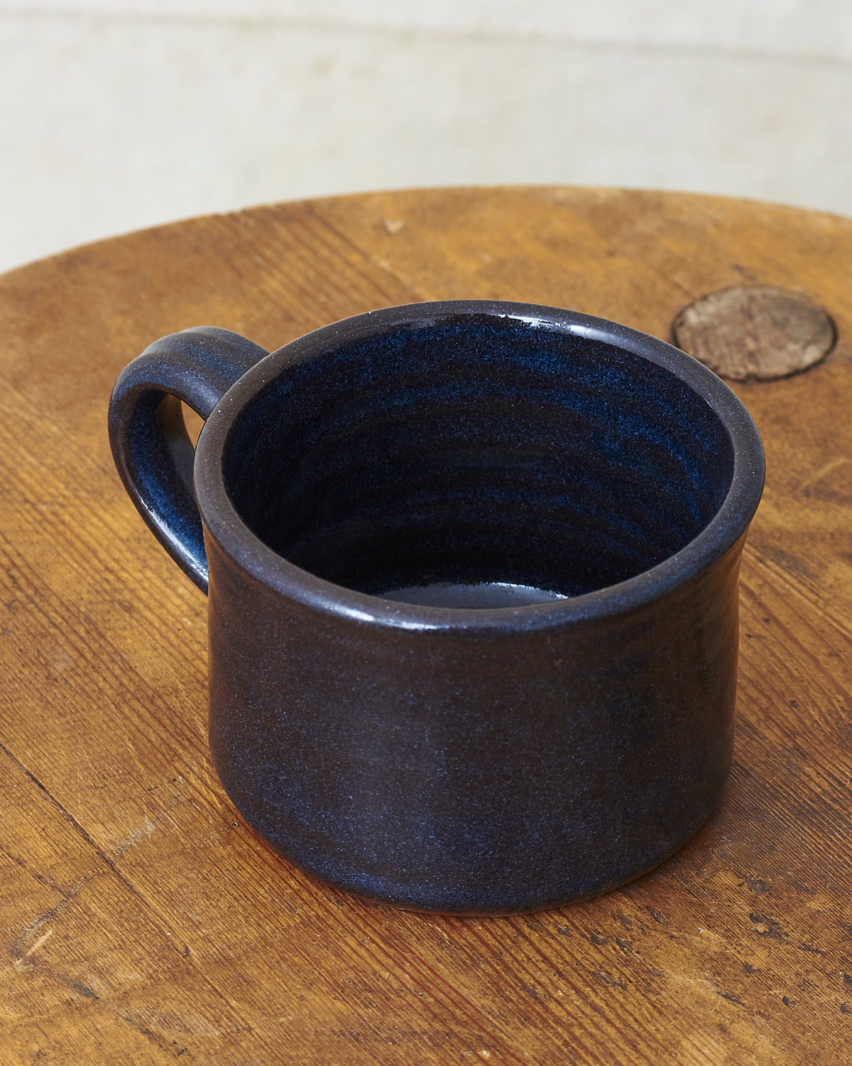 Tender Half Height Coffee Mug Blue Glaze