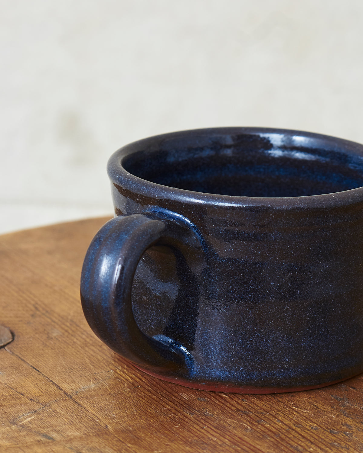 Tender Half Height Coffee Mug Blue Glaze