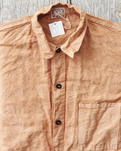 Tender 410 Three Pocket Square Tail Shirt Red Ochre Cotton & Linen