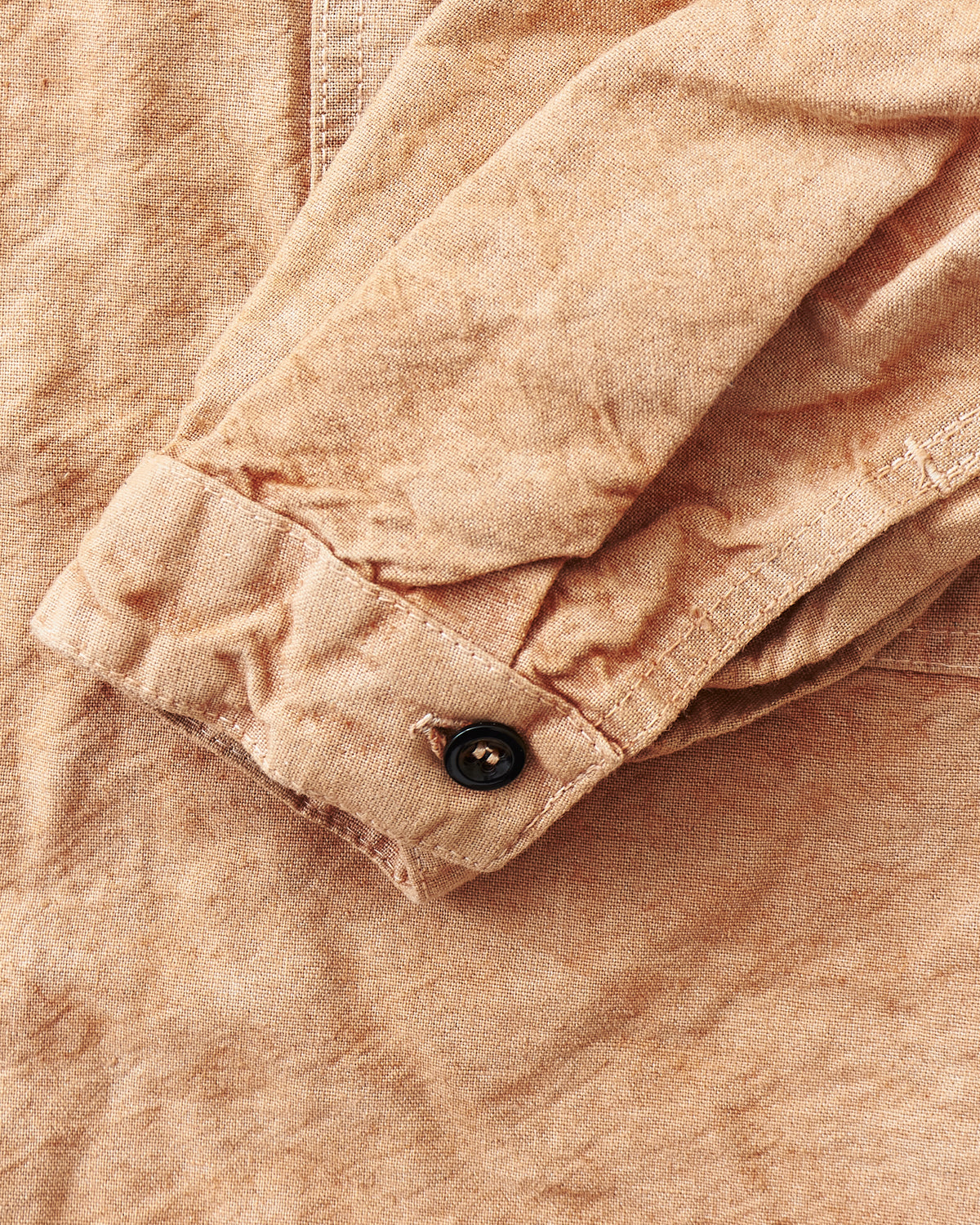 Tender 410 Three Pocket Square Tail Shirt Red Ochre Cotton & Linen