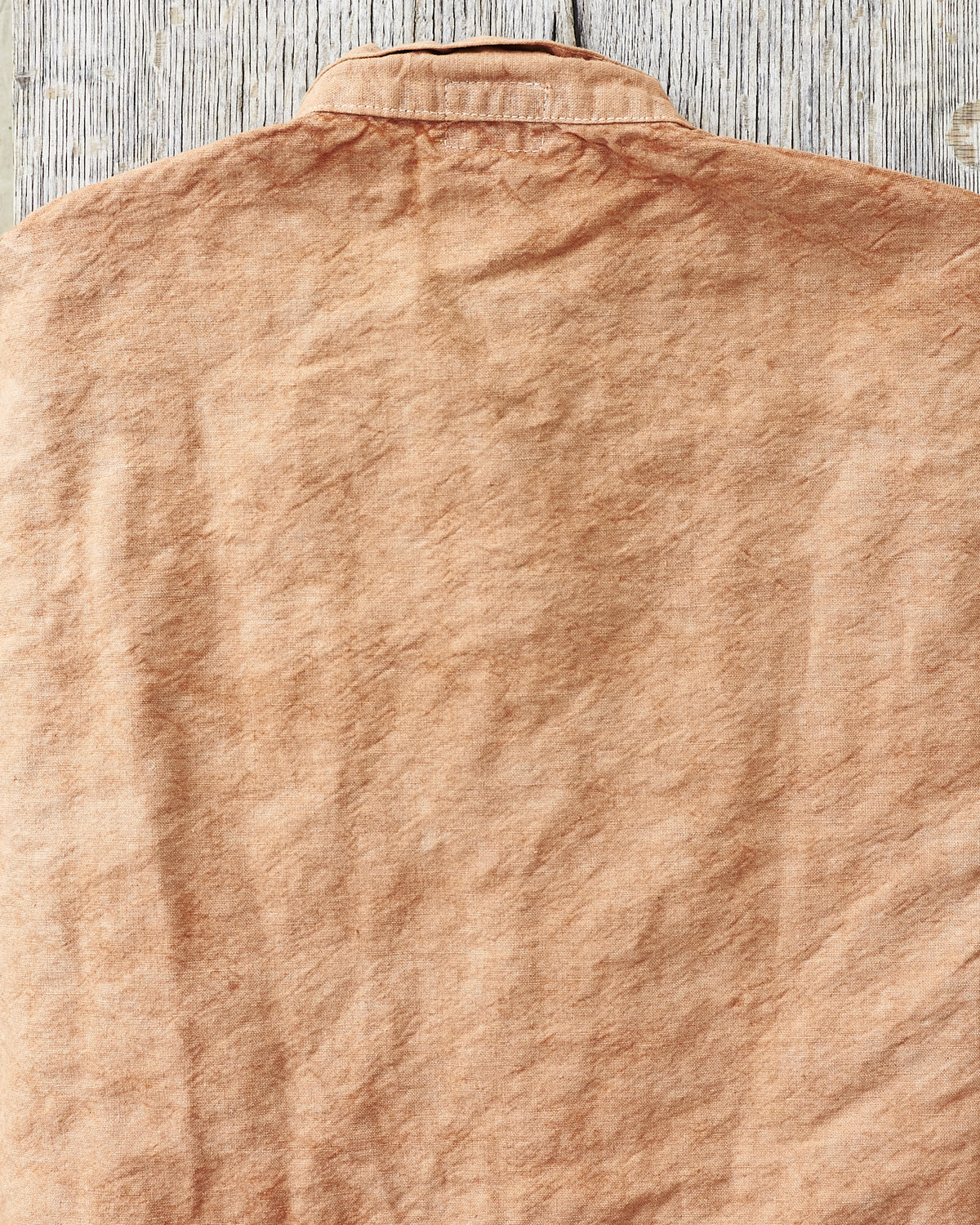 Tender 410 Three Pocket Square Tail Shirt Red Ochre Cotton & Linen