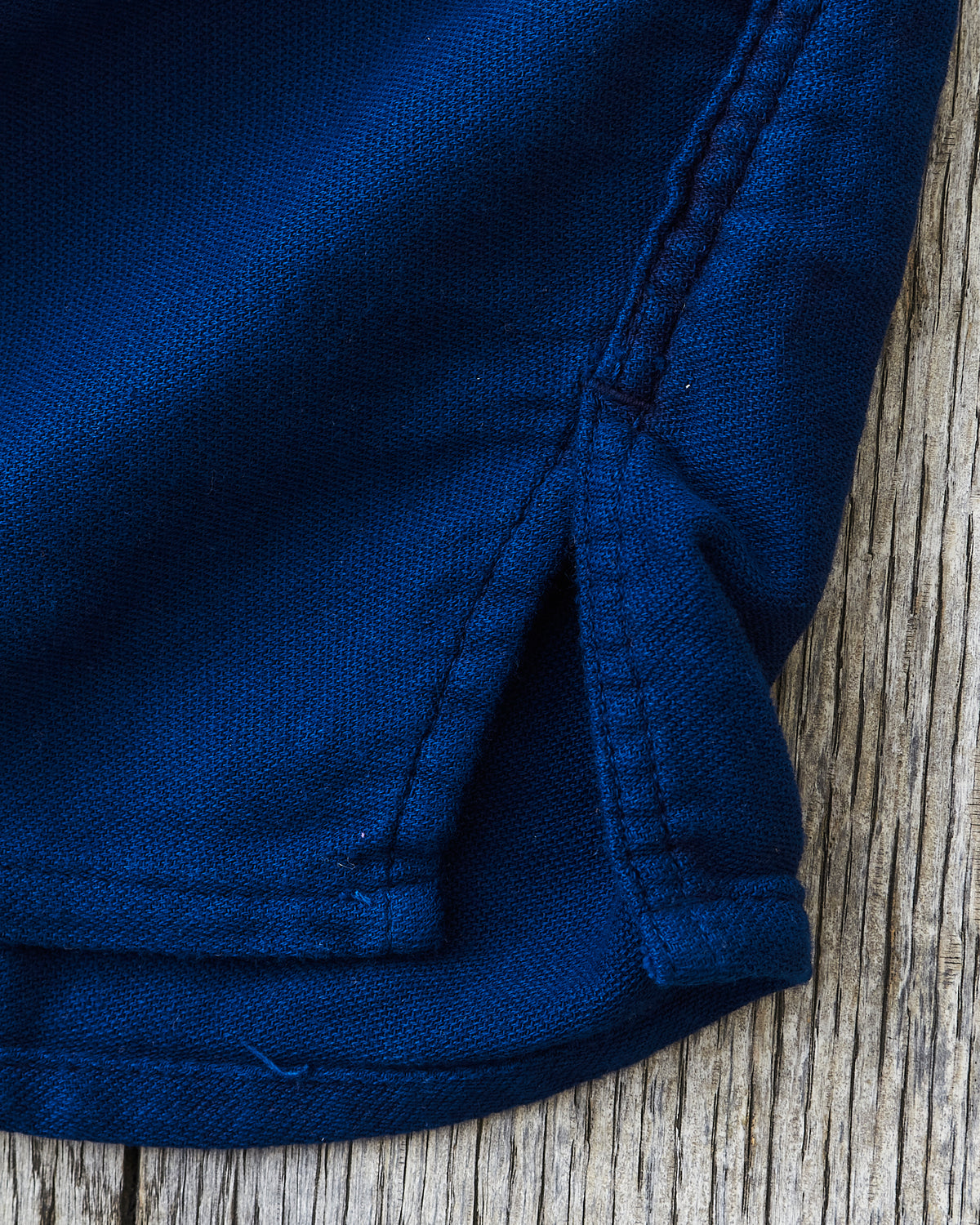 Tender 479 Short Sleeve Square Tail Yoke Pocket Shirt Cotton Sateen Achilles Heel Indigo