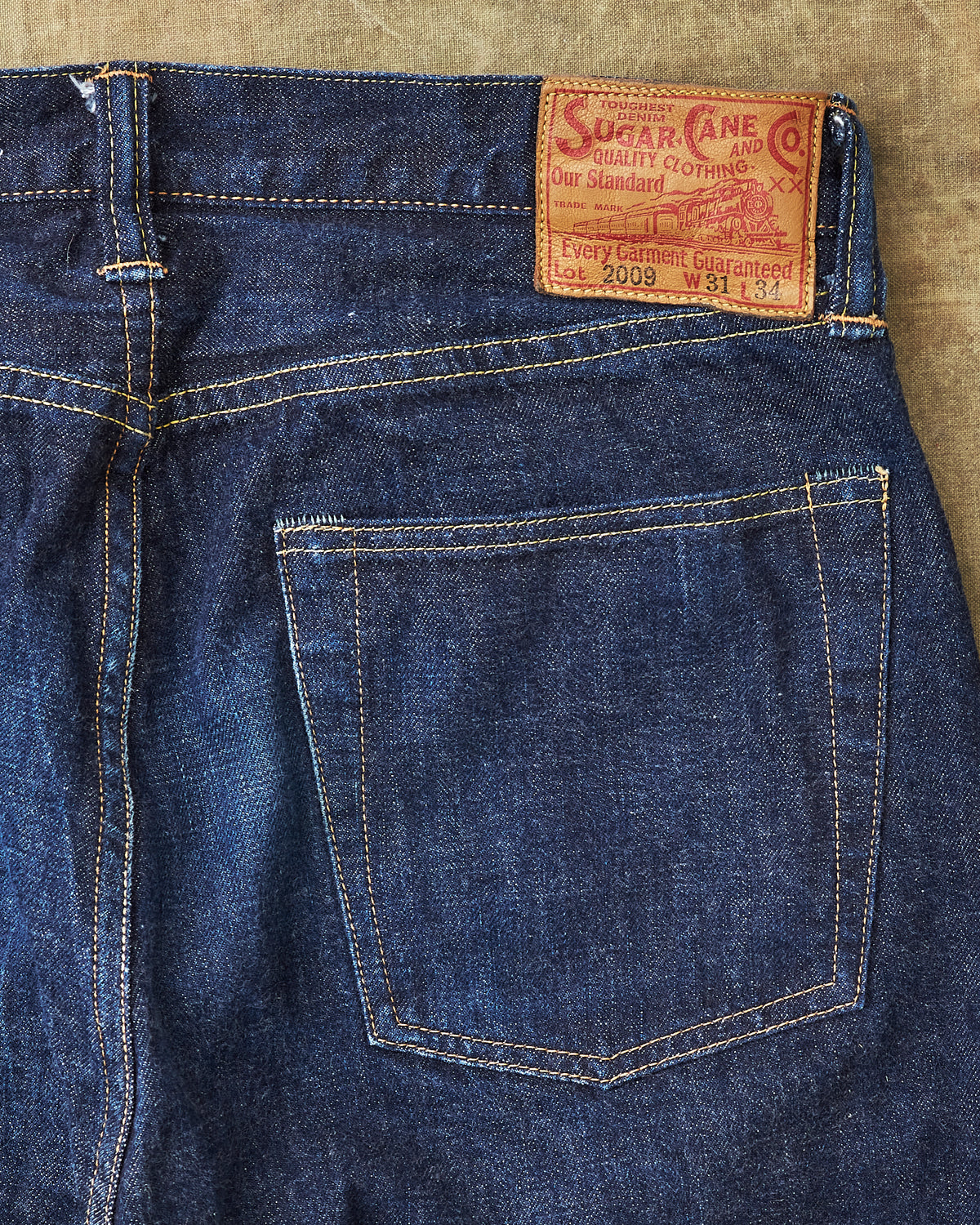 Second Hand Sugar Cane & Co. Lot 2009 Slim Straight One Wash Jeans W31