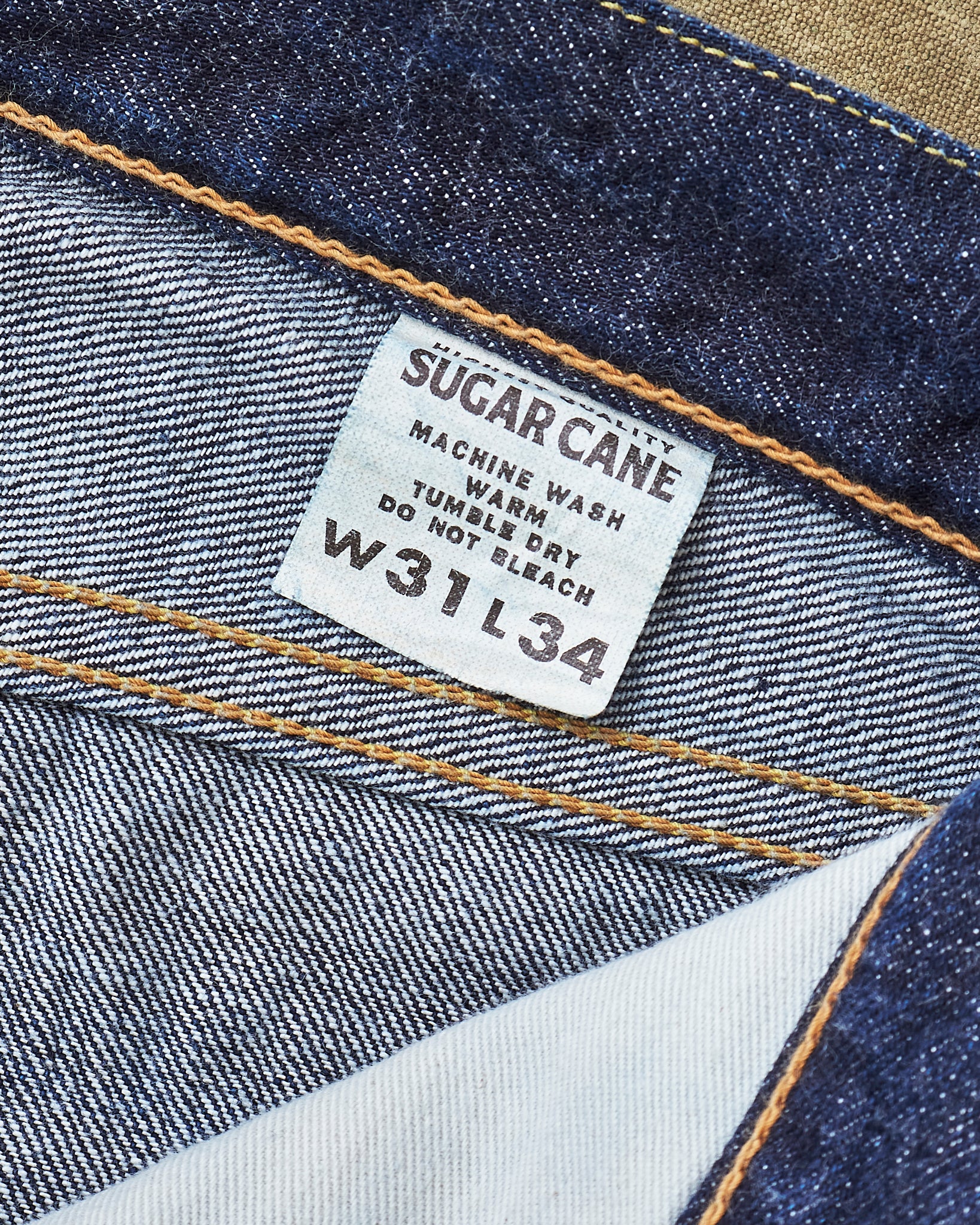 【新品未使用】Sugar Cane Lot 2009 W31 L34 Second Hand Sugar Cane & Co. Lot 2009 Slim Straight One Wash