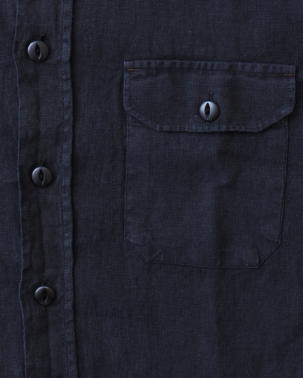 Indigofera Delray Shirt Linen Canvas Marshall Black