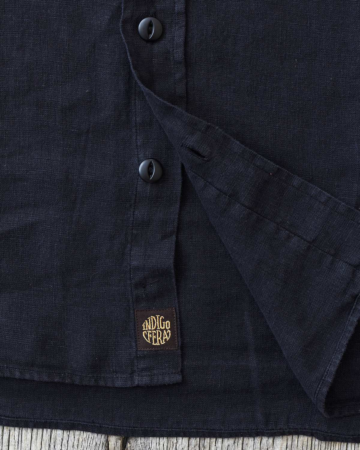 Indigofera Delray Shirt Linen Canvas Marshall Black