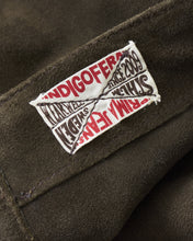 Indigofera Cooper Jacket Goat Skin Suede Dark Olive