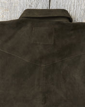 Indigofera Cooper Jacket Goat Skin Suede Dark Olive