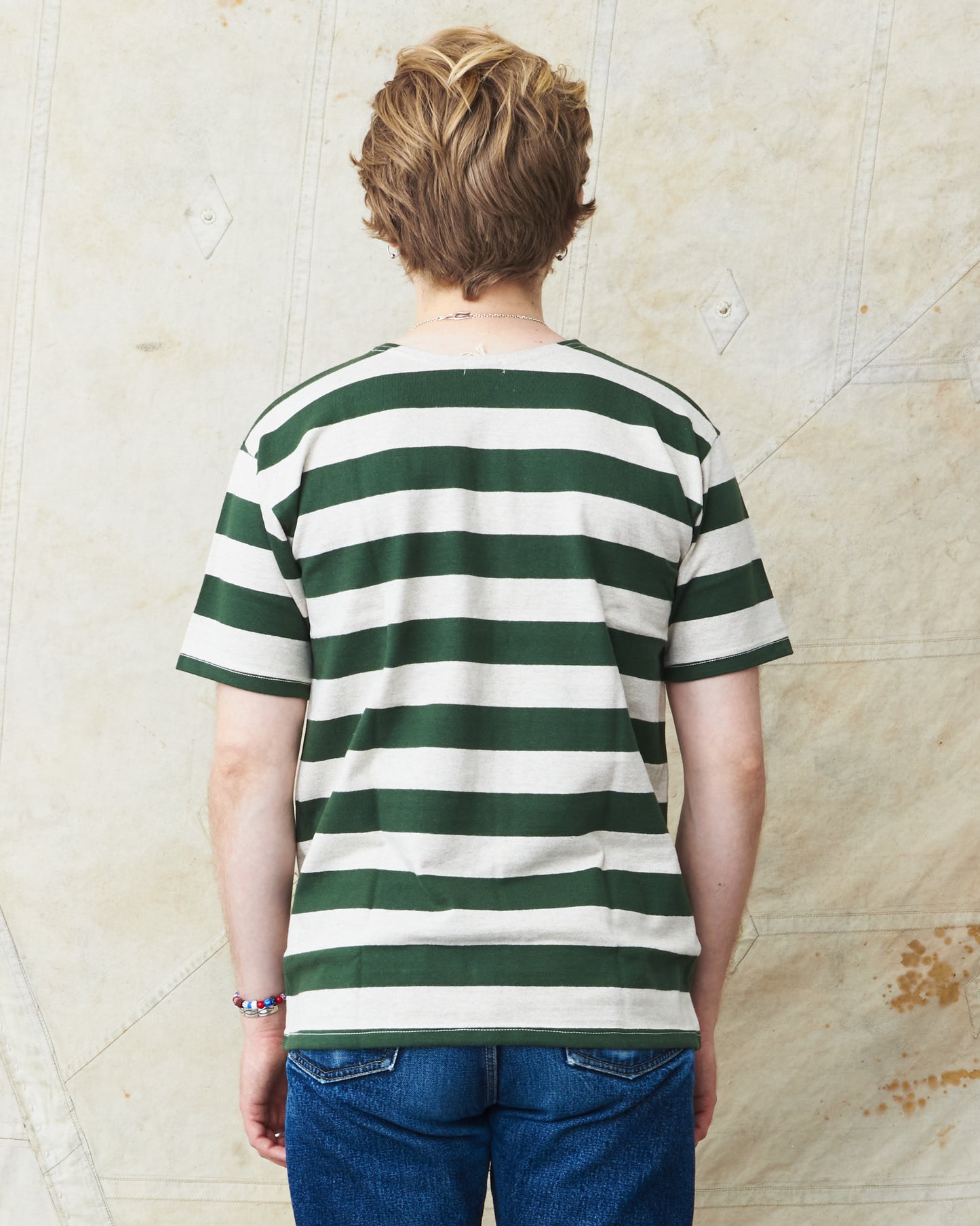 Warehouse & Co. Lot 4050 Short Sleeve Shirt Green / Oatmeal