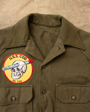 Vintage US Army Wool Shirt With U.S.S. COD Patch