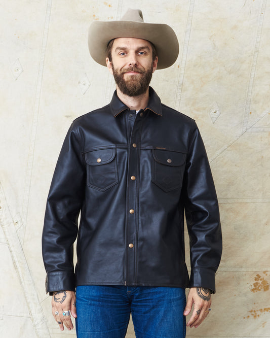 Indigofera Copeland Shirt Black Leather Teacore