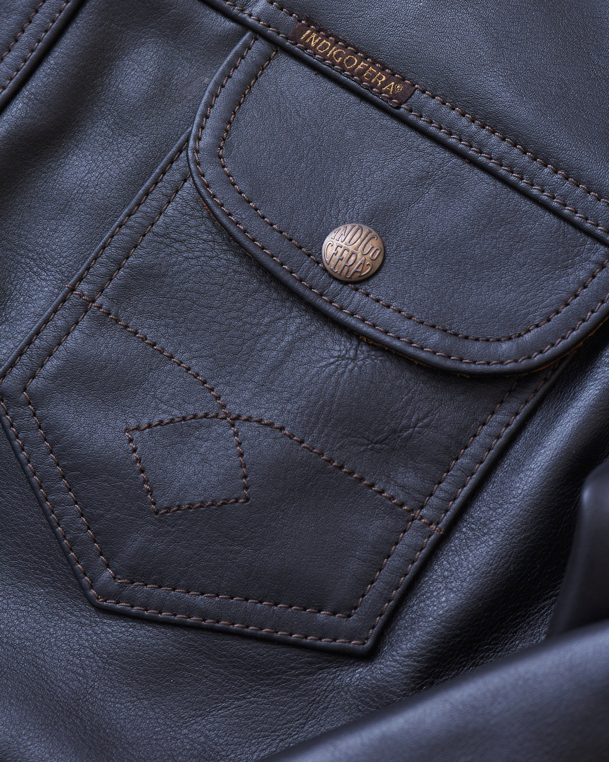 Indigofera Copeland Shirt Black Leather Teacore